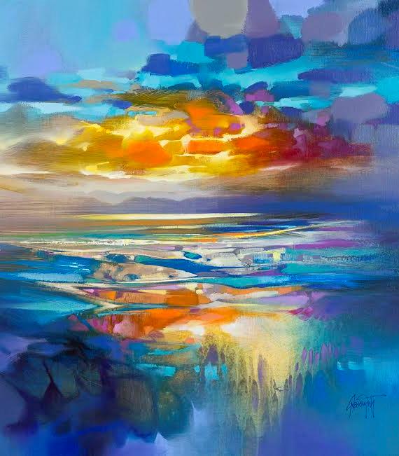 多彩的天空和海苏格兰画家斯科特奈史密斯67的油画