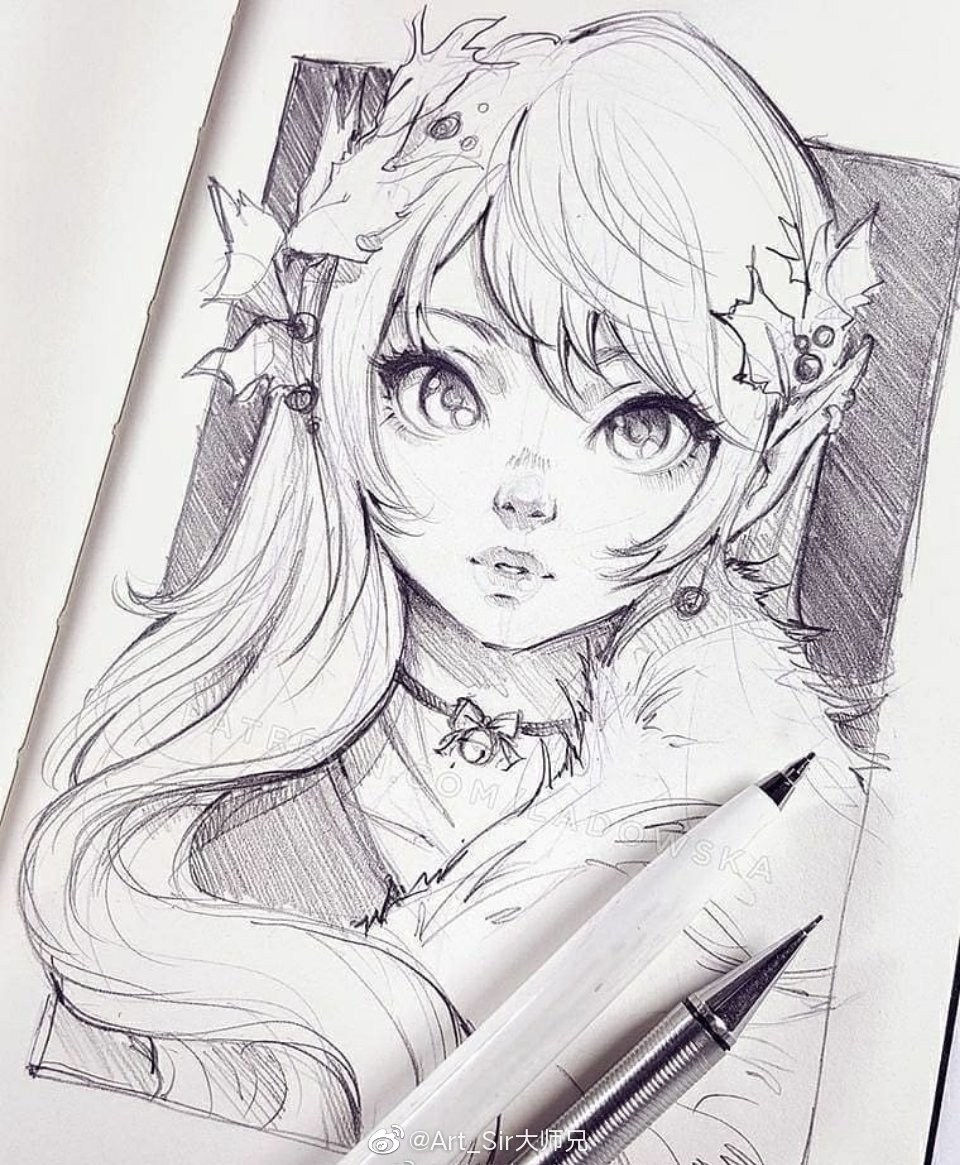 73手绘铅笔画师asialadowska