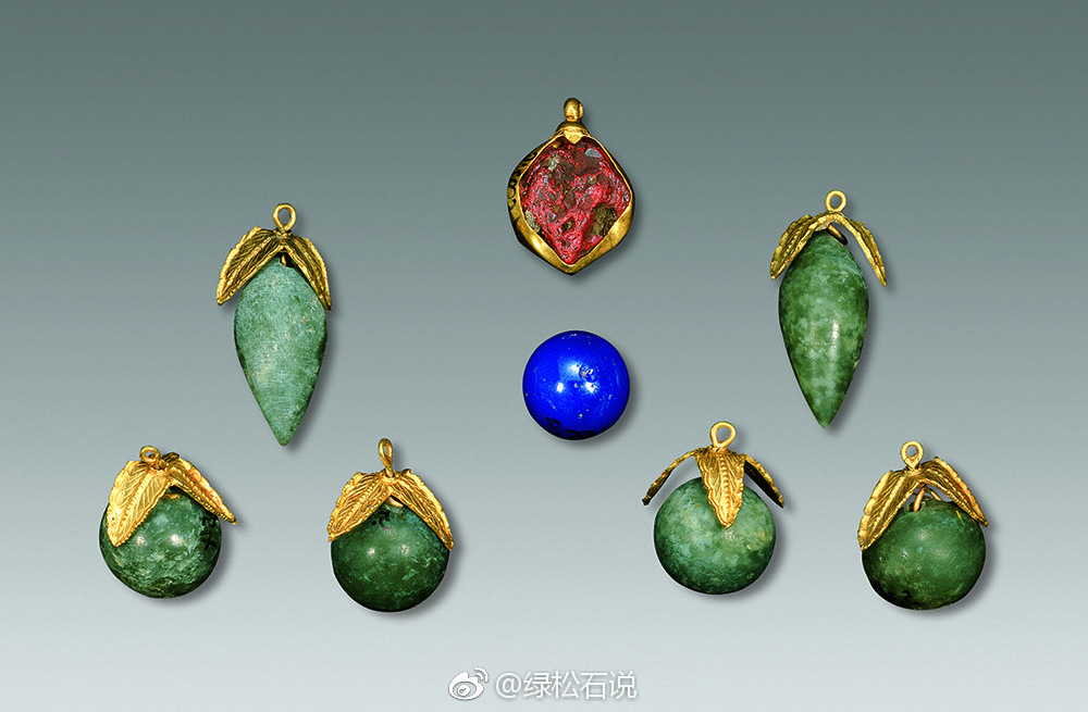 馆藏湖北省博物馆梁庄王墓出土金银饰品①金镶宝石绦环通长13