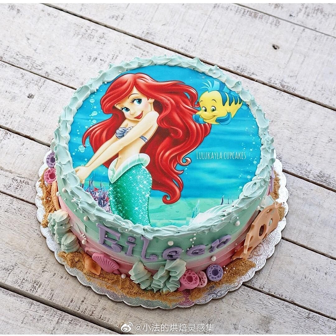 小美人鱼蛋糕走一波 女孩会超级喜欢的 来自lulukayla Cupcakes