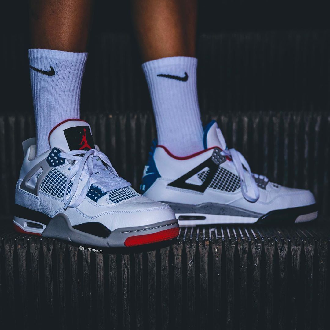 来一组 air jordan 4 "what the" 上脚帅照