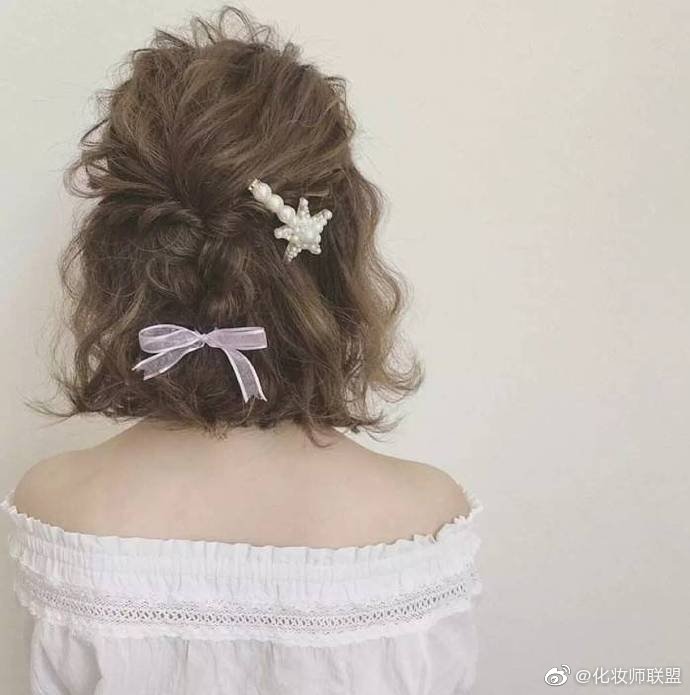 温柔可爱的公主头半扎发,分分钟俘获我的少女心