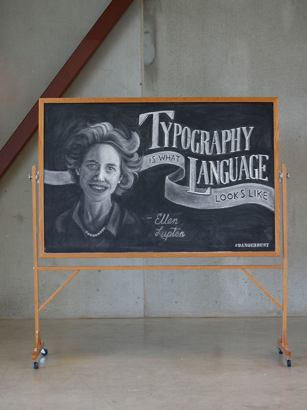 粉笔画作品创意字体在黑板画中的应用欣赏bydangerdust团队