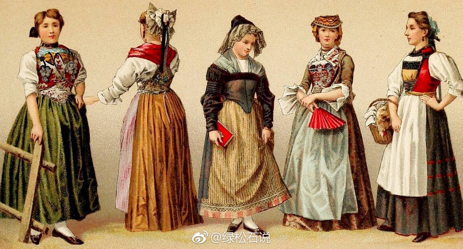 16 18世纪的欧洲服饰图鉴19世纪末绘制 16 18世纪的欧洲服饰图鉴19世纪末绘制