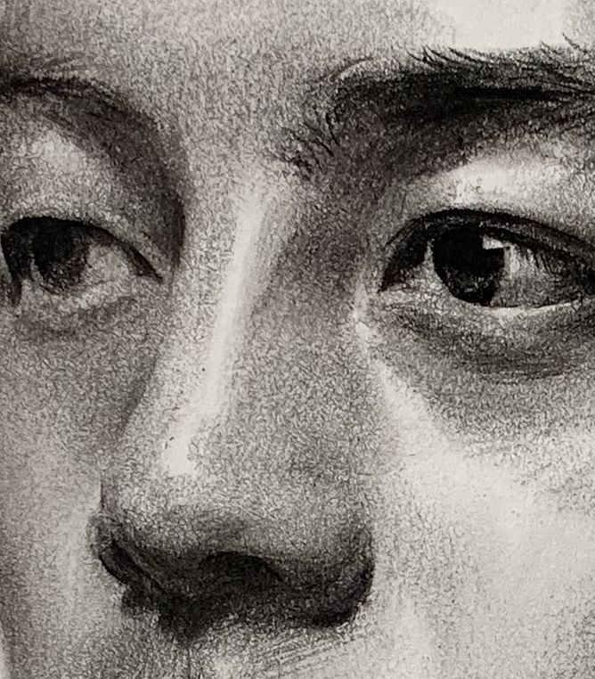 第三三三集 男青年素描头像范画,步骤详细解析,部分细节图