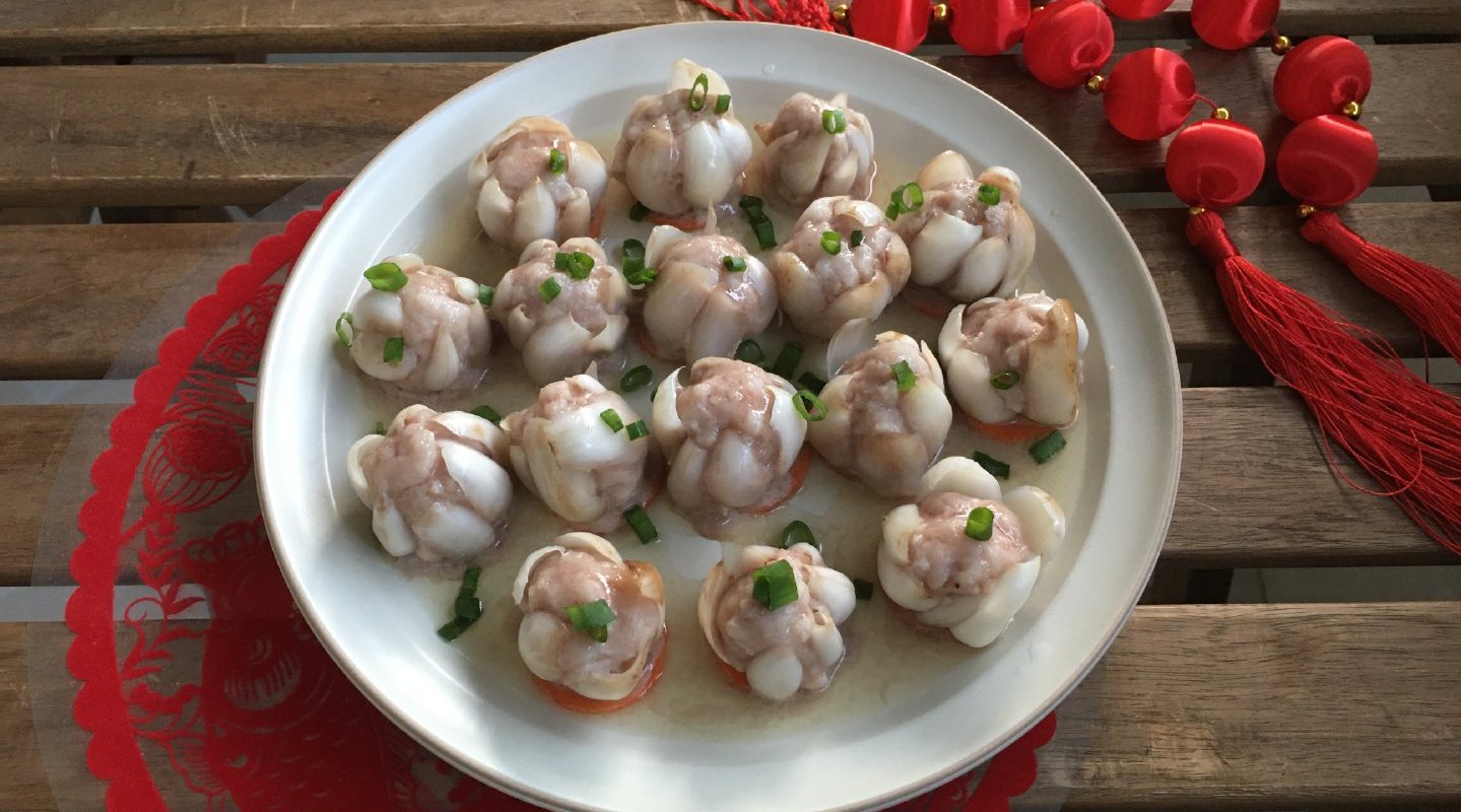 富贵花开,年菜必备,百合蒸肉,甜鲜美食