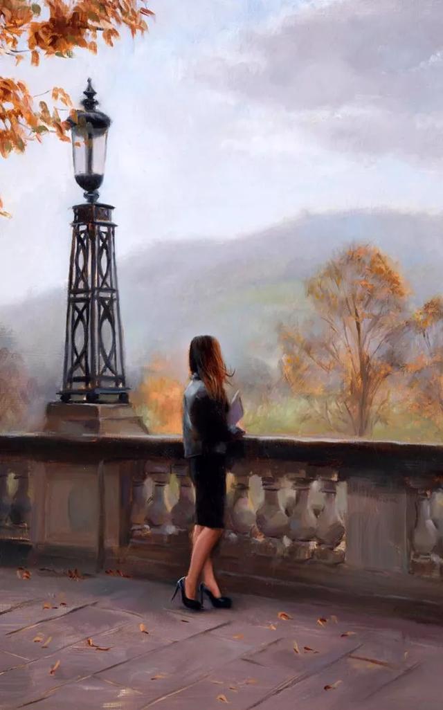 清静宁谧她画笔下的女人有一种安静美