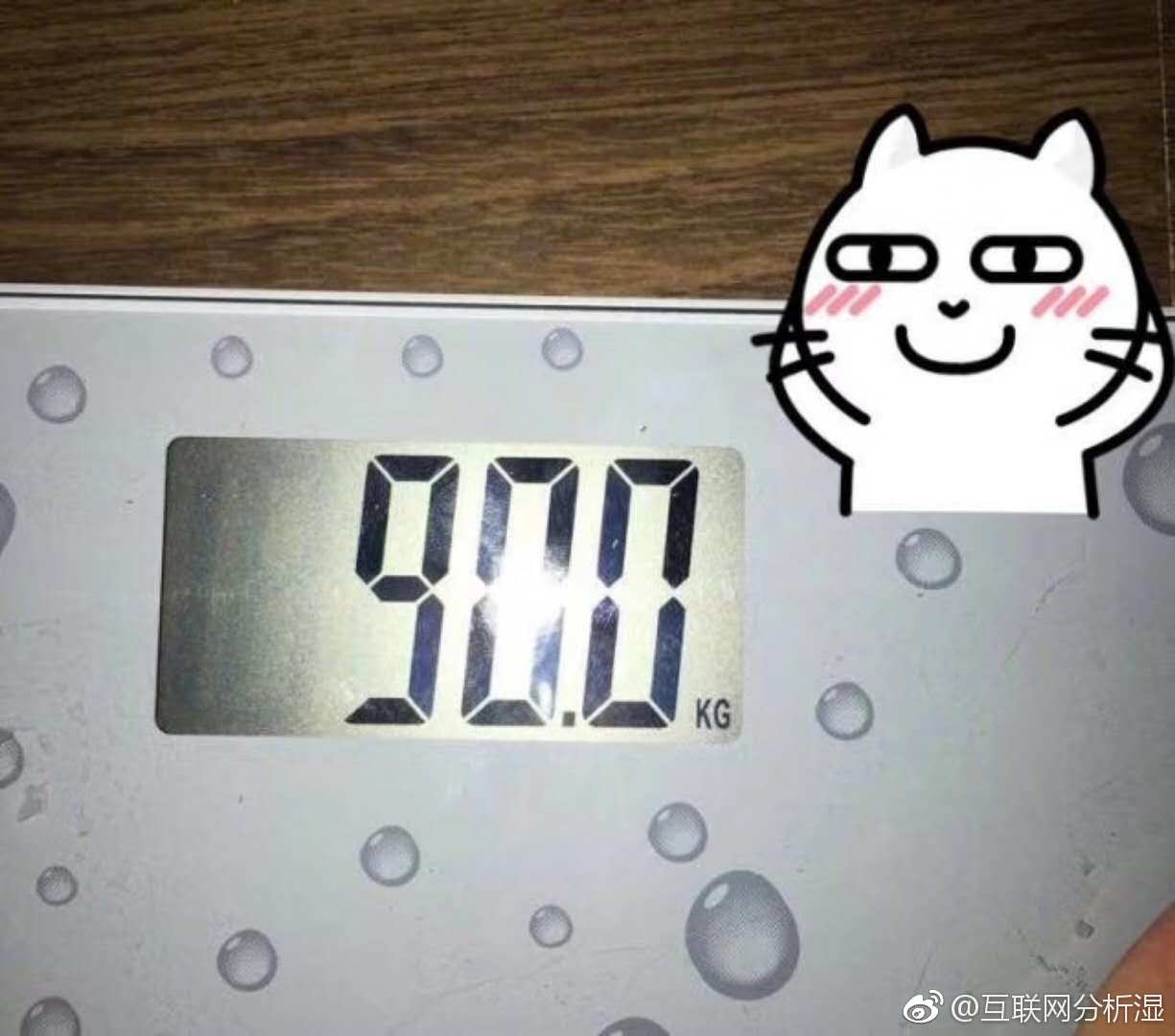 微博推销减肥产品结果减了半天今早一量体重还是90kg