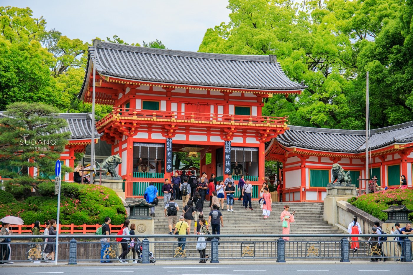 京都最古老的神社之一八坂神社日本指定的重要文化遗产