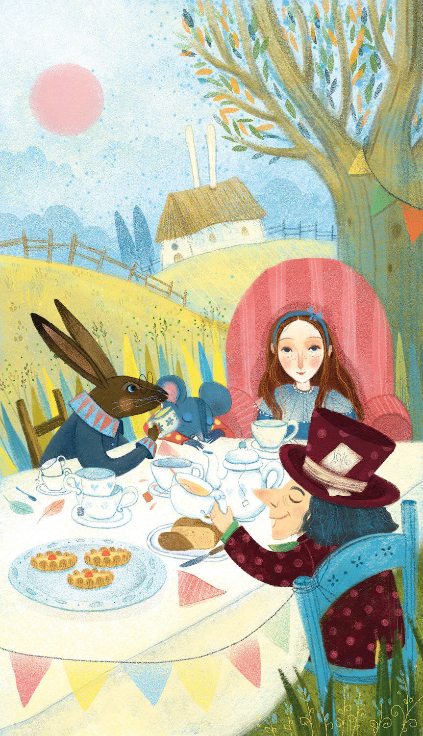 《爱丽丝奇境漫游》可爱内页插画丨works by sara ugolotti 6767
