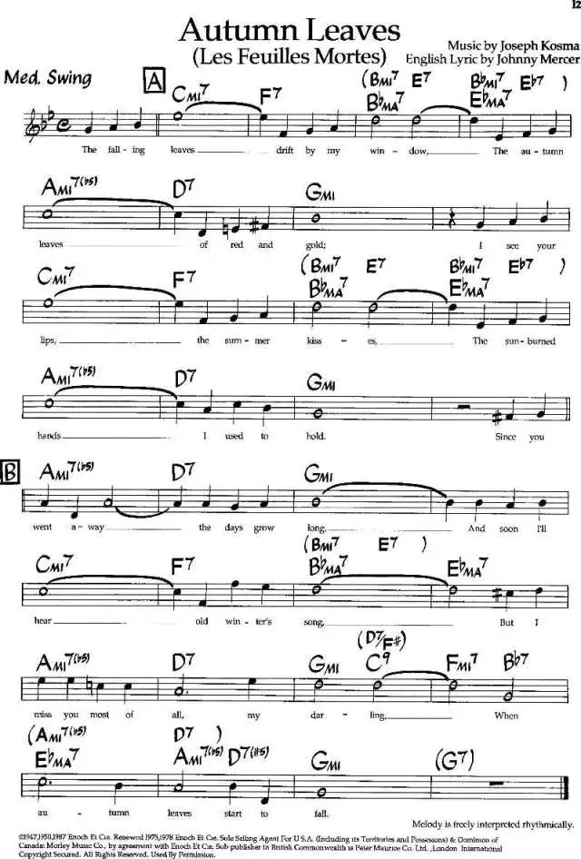 autumn leaves | 经典爵士标准曲背后的故事|夜之门|秋叶_新浪新闻