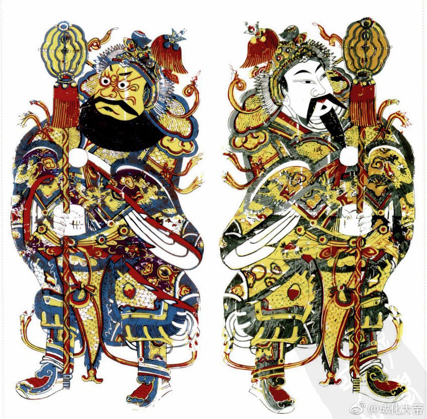 中国式装饰画,部分中国传统门神图案,喜欢的码住一下吧~|装饰画|门神|图案_新浪新闻