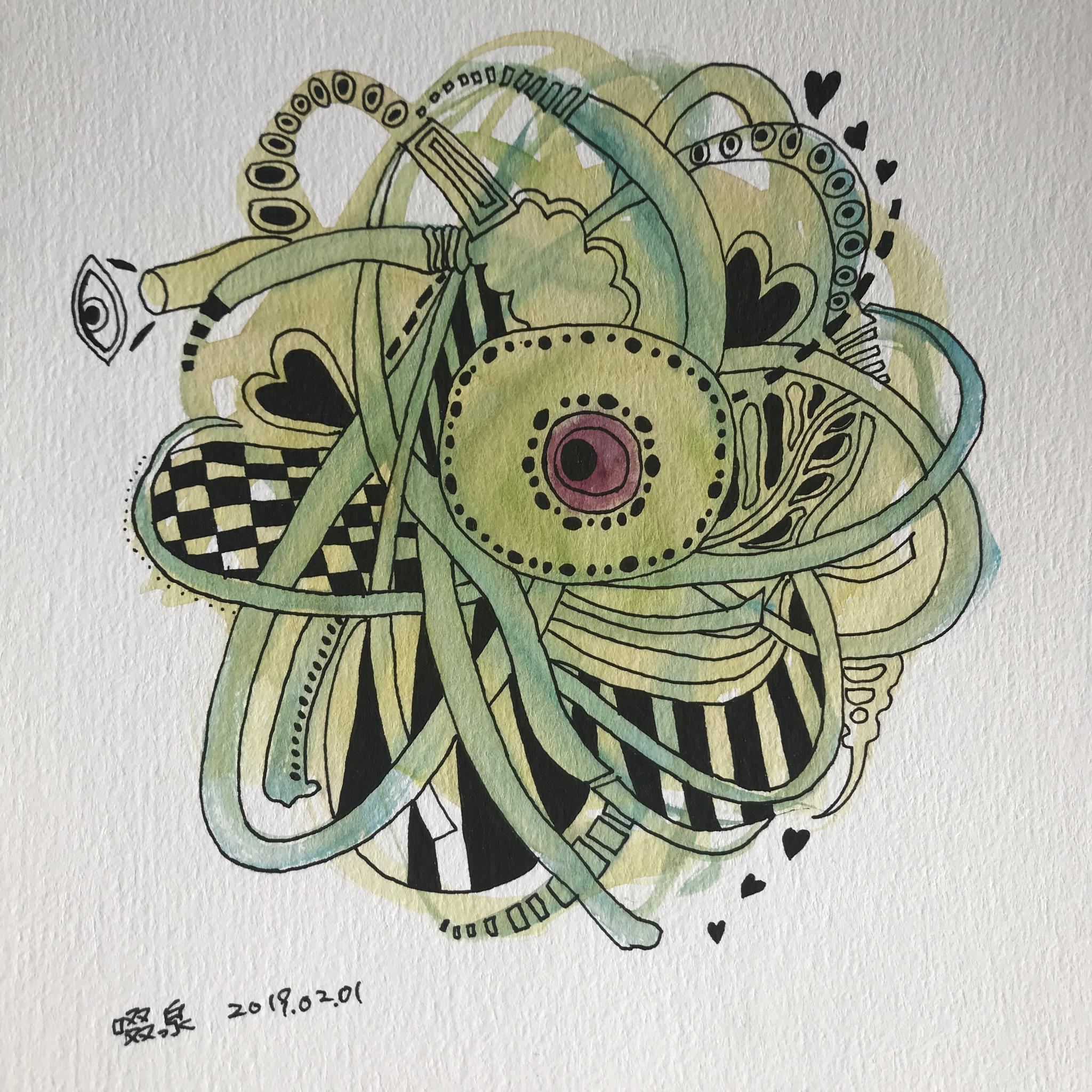 又一批可爱的小幅作品。怪诞中有一些诙谐的幽默。图1|新年快乐|面孔|陌生地域的不安分命题_新浪新闻