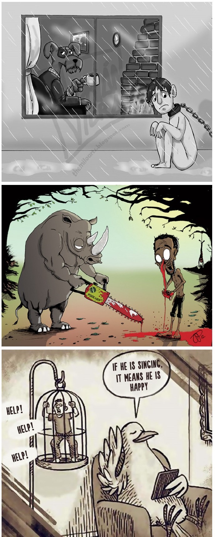 如果人和动物的角色互换会怎么样呢