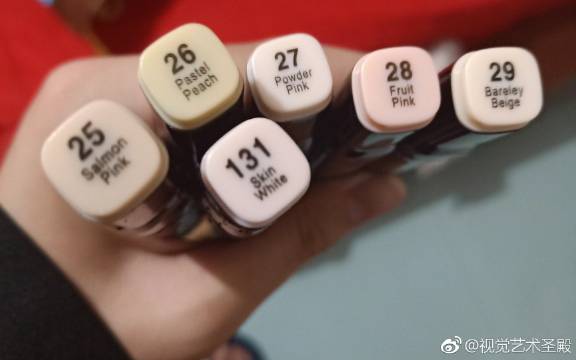 六种不同色号的肉色马克笔效果测评!快来看一看啊!