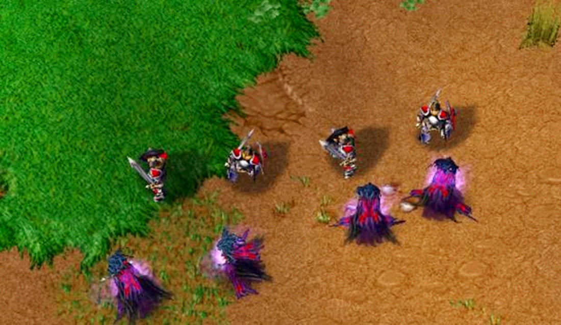 人类几乎打不死ud的作战单位,而dk的死亡缠绕可以拯救濒死的小兵单位