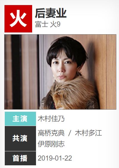 50部2019年最新日剧要来了演员阵容特别强大