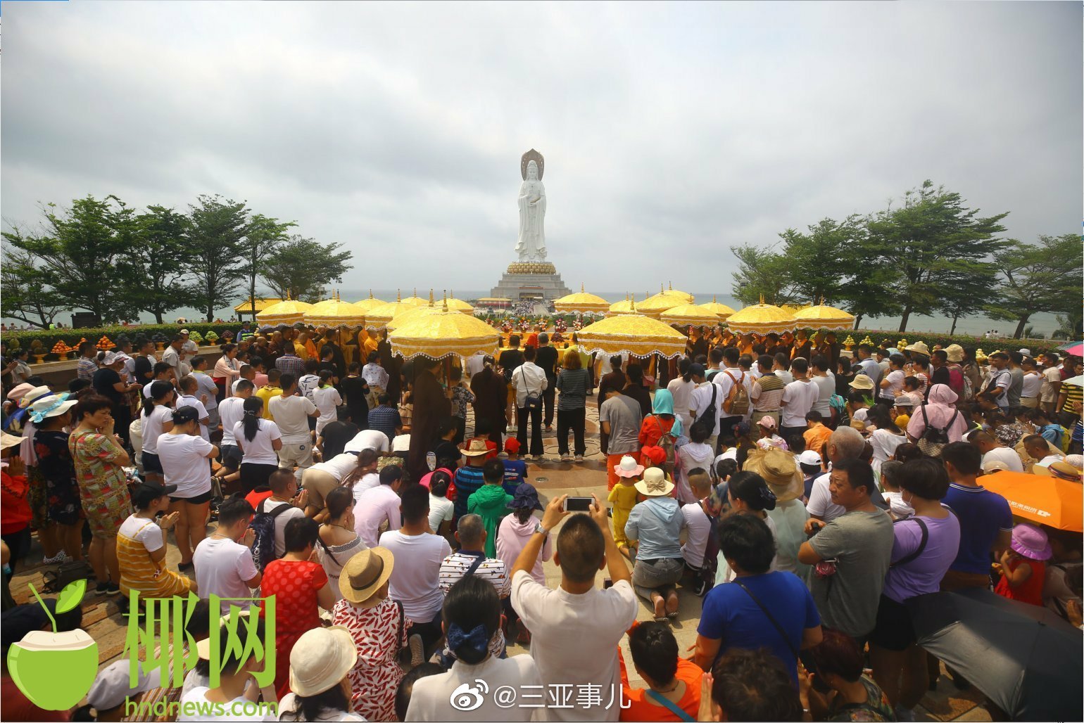 三亚南山景区108米海上观音迎来开光十四周年