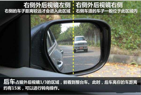 开车变道时总担心与后车相撞?老司机教你,如何用后视镜判断车距