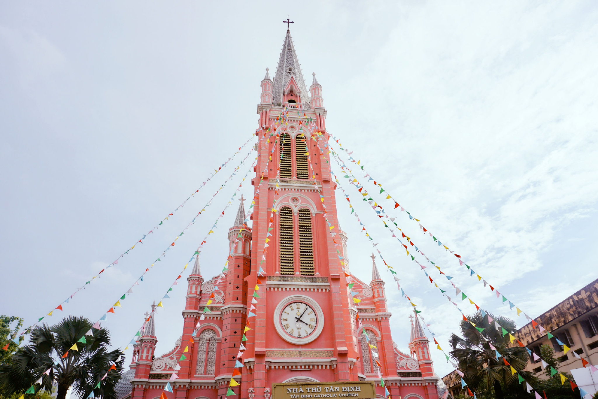越南胡志明市粉色教堂耶稣圣心堂满满的少女心