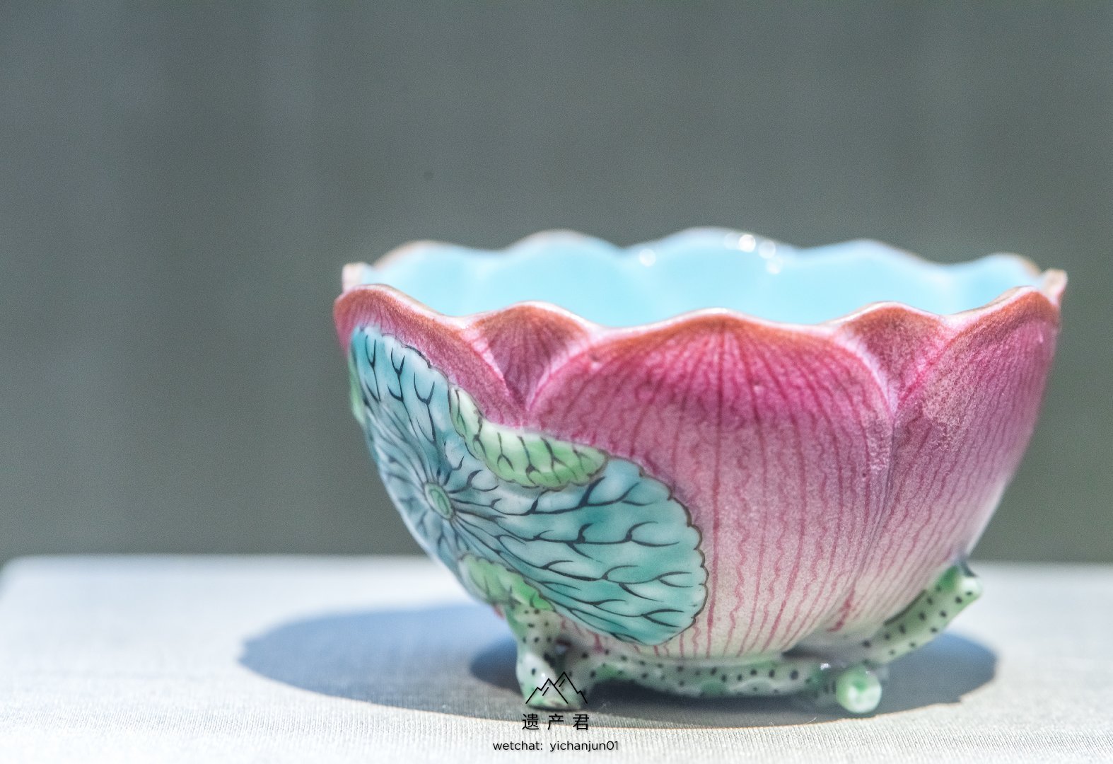 苏州博物馆藏· 清乾隆款粉彩绿里荷花形杯_高清图集_新浪网