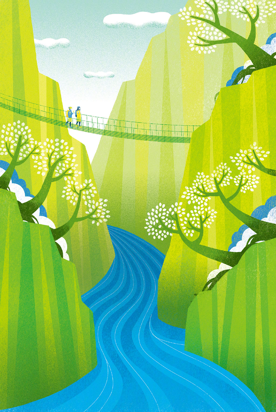 简约色彩风景绘画 插画师:mutsumi kawazoe