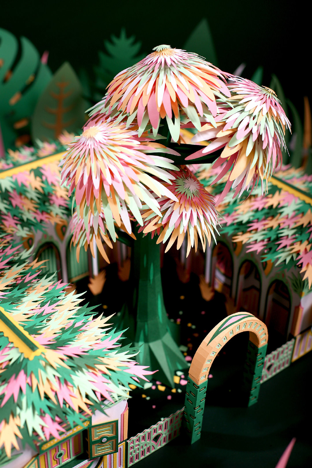 用手工剪纸制作的场景纸艺术家和合作者 zim & zou 被邀请创作微型