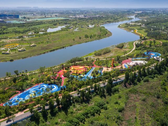 陕西西安沣河湿地生态公园景观