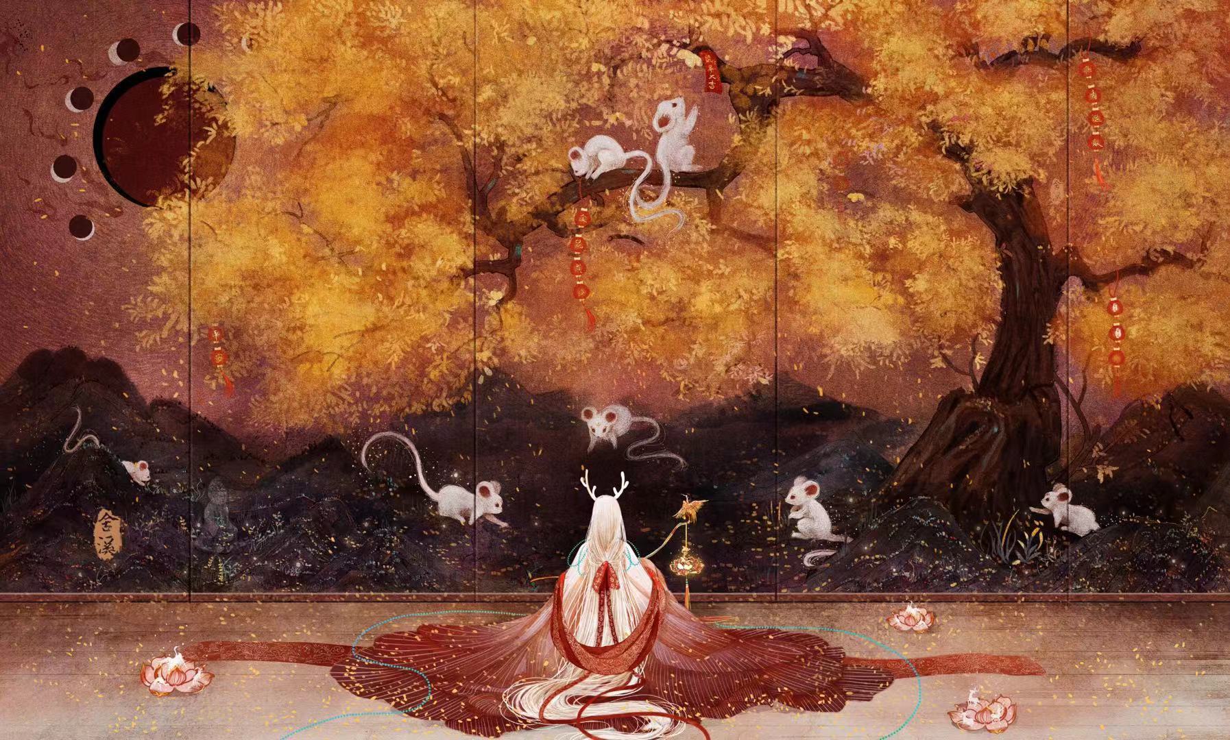 鼠年贺岁插画愿病疫散去,一切安好作者@舍溪__高清图集_新浪网