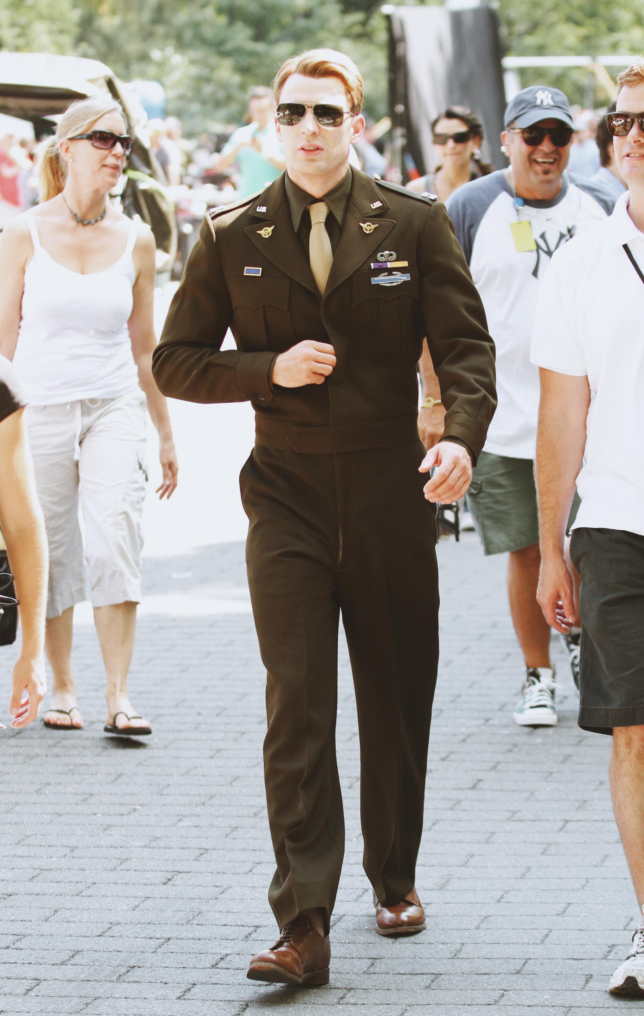 美国队长chrisevans军装更多帅哥校草可以进我主页看