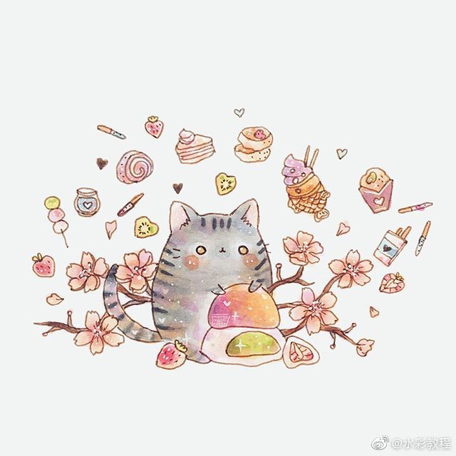 适合临摹的萌萌的~by ins mochamochicake