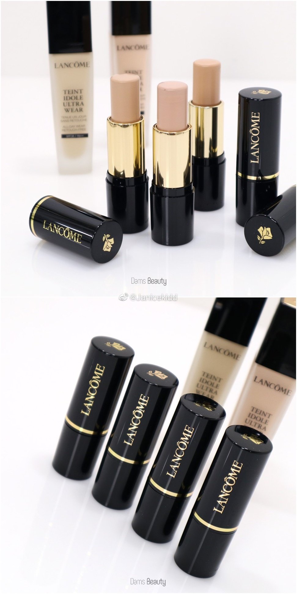 lancome兰蔻teintidoleultrawear持妆无暇粉底棒试色质地细腻服