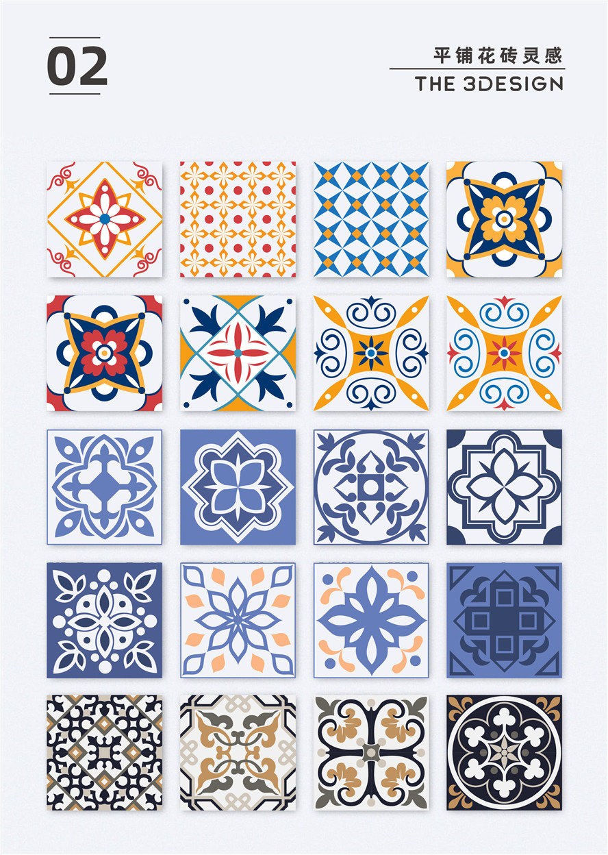 超高颜值的花砖设计,绮丽色调打破单一画面