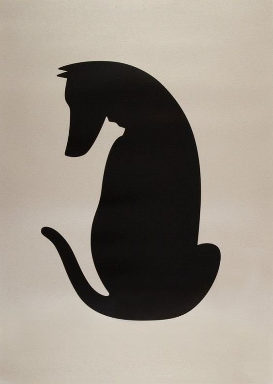 简单有趣的两只动物创意正负形海报设计