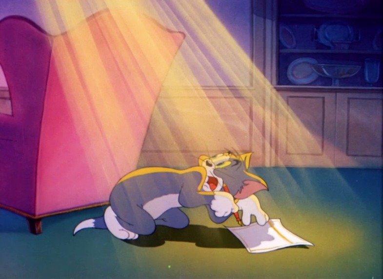 经典动画《猫和老鼠》片段:tom遭遇意外上了天堂