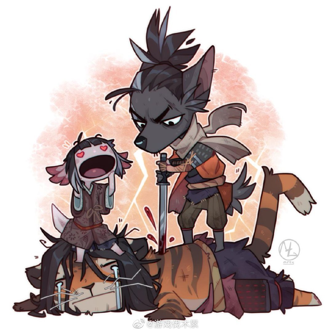 只狼同人作品赏太萌啦twimlartyart