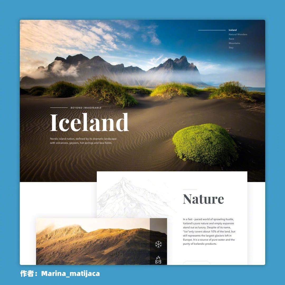 每日灵感!9种风景类网页排版布局