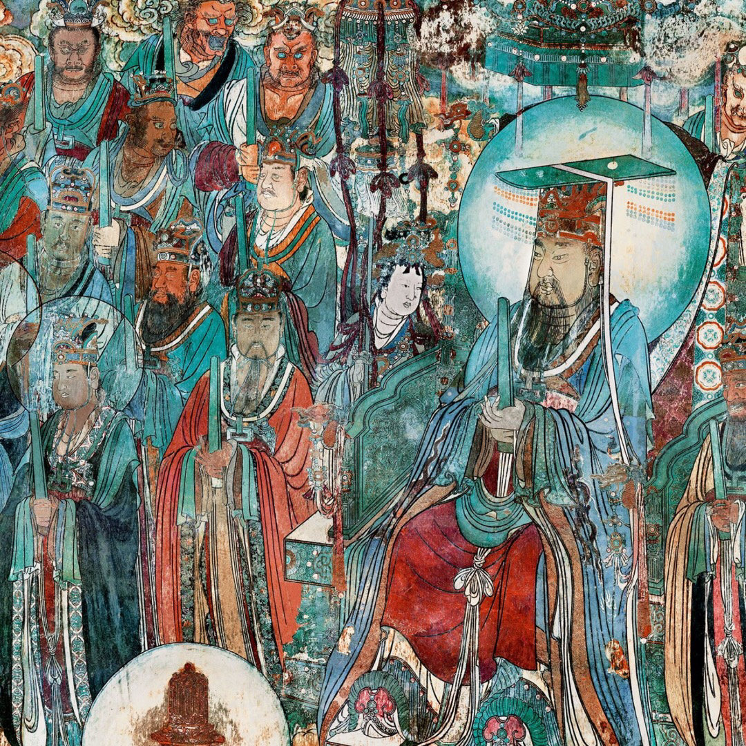 永乐宫壁画朝元图线条灵动布局生动气势恢宏