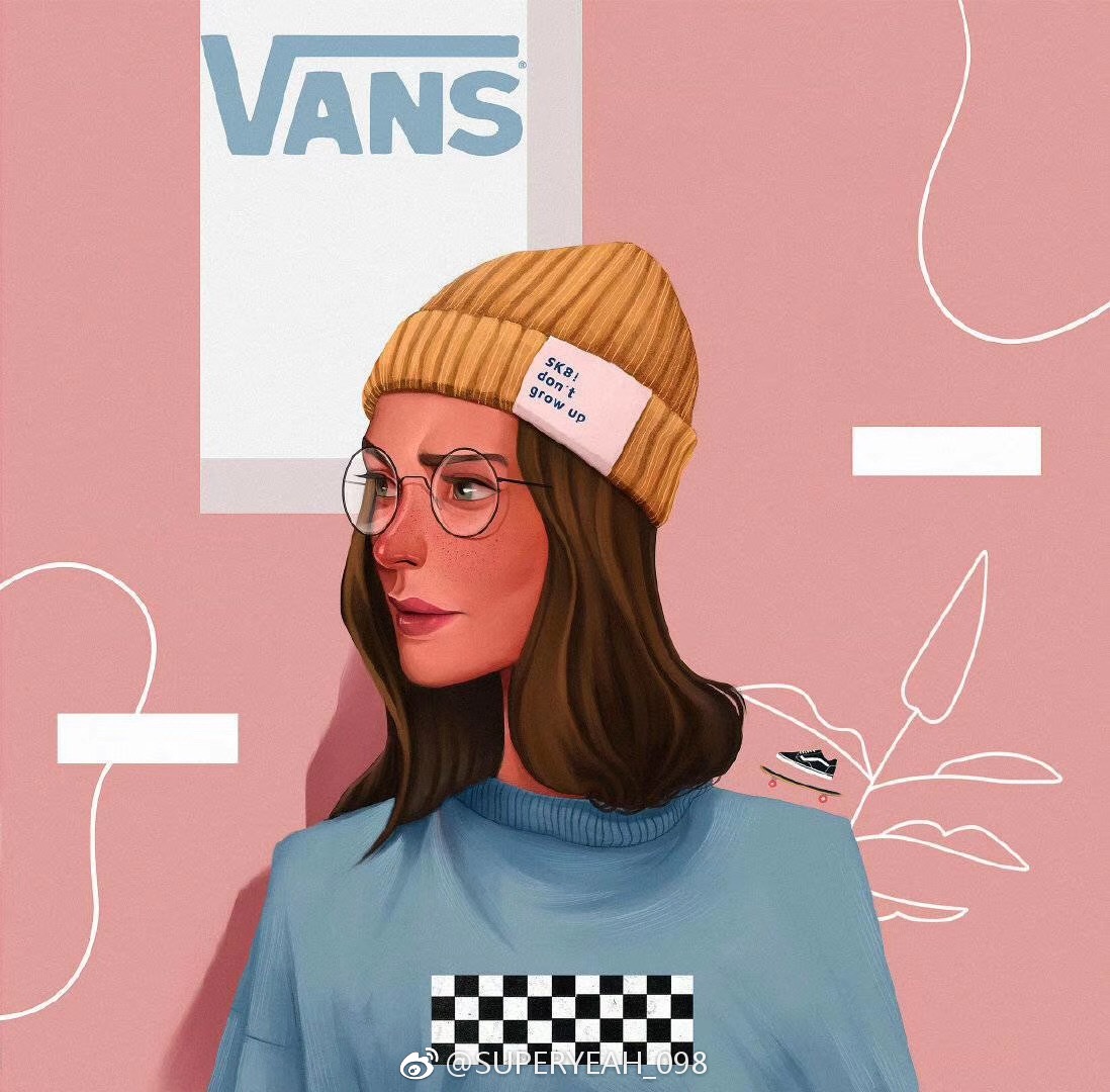 来自巴西设计师leo natsume为vans设计了一组人物插画着陆页效果