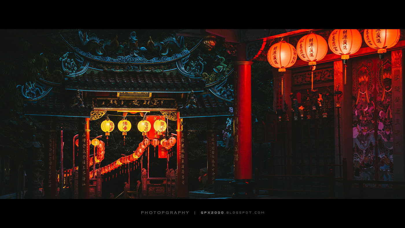 台北摄影师bo wen huang拍摄的台湾寺庙夜景大晚上看到|寺庙|夜景|台