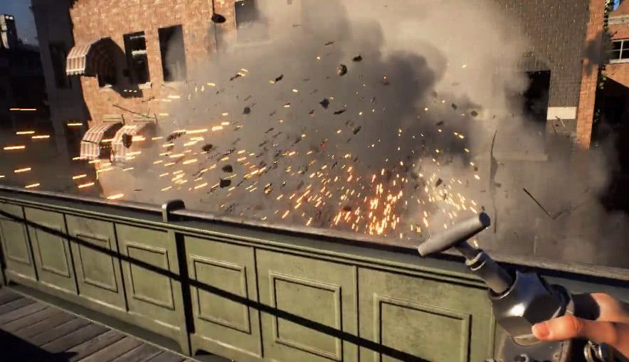 游戏中最真实爆破效果1080ti承受不住火光四溅烟雾缭绕