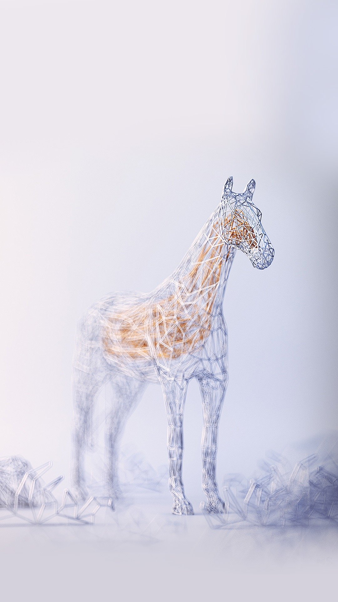 铁丝艺术品手机壁纸晚安