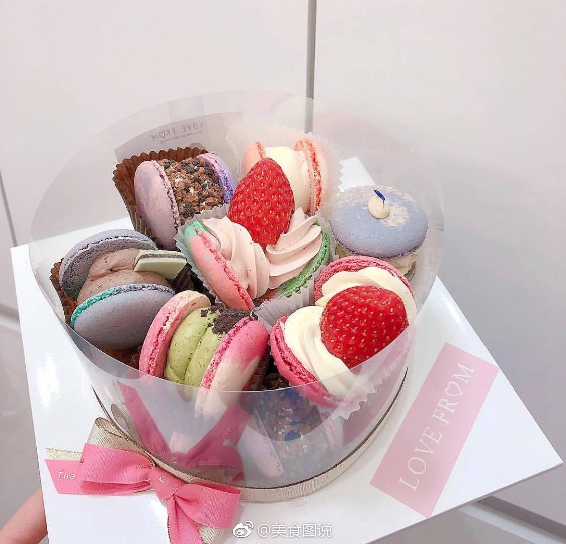 可爱的马卡龙蛋糕 好少女心鸭