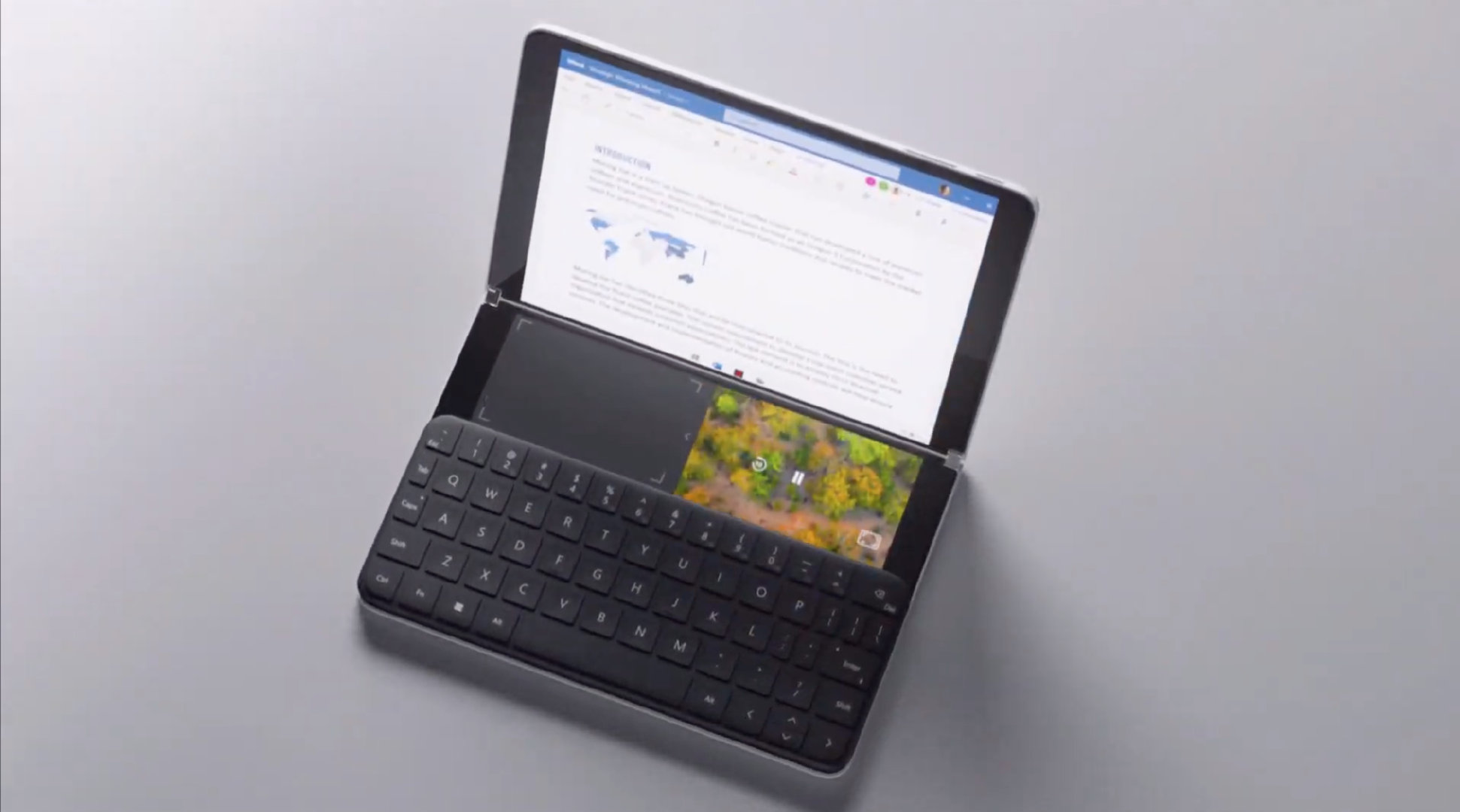 微软今天展示了双屏折叠设备 surface neo