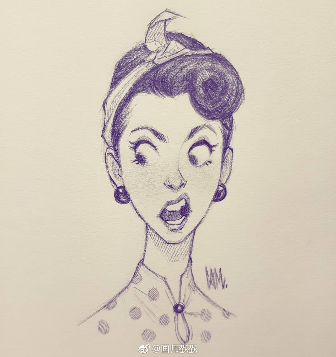 插画设计分享,一组手绘漫画人物表情包,画好表情的三元素_新浪新闻