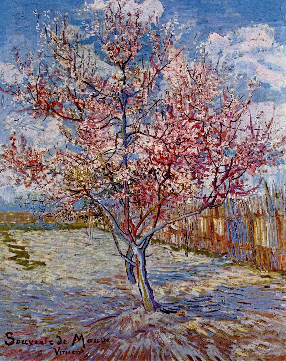 梵高笔下的春天绘画