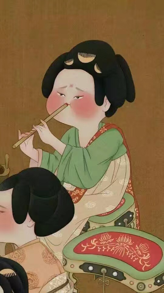 这是谁画的q版《唐宫仕女图》,太萌了! (转)