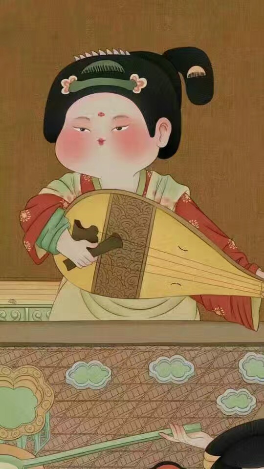 这是谁画的q版唐宫仕女图太萌了转