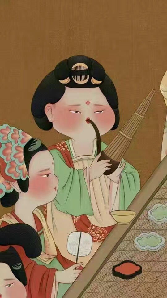 这是谁画的q版《唐宫仕女图》,太萌了! (转)