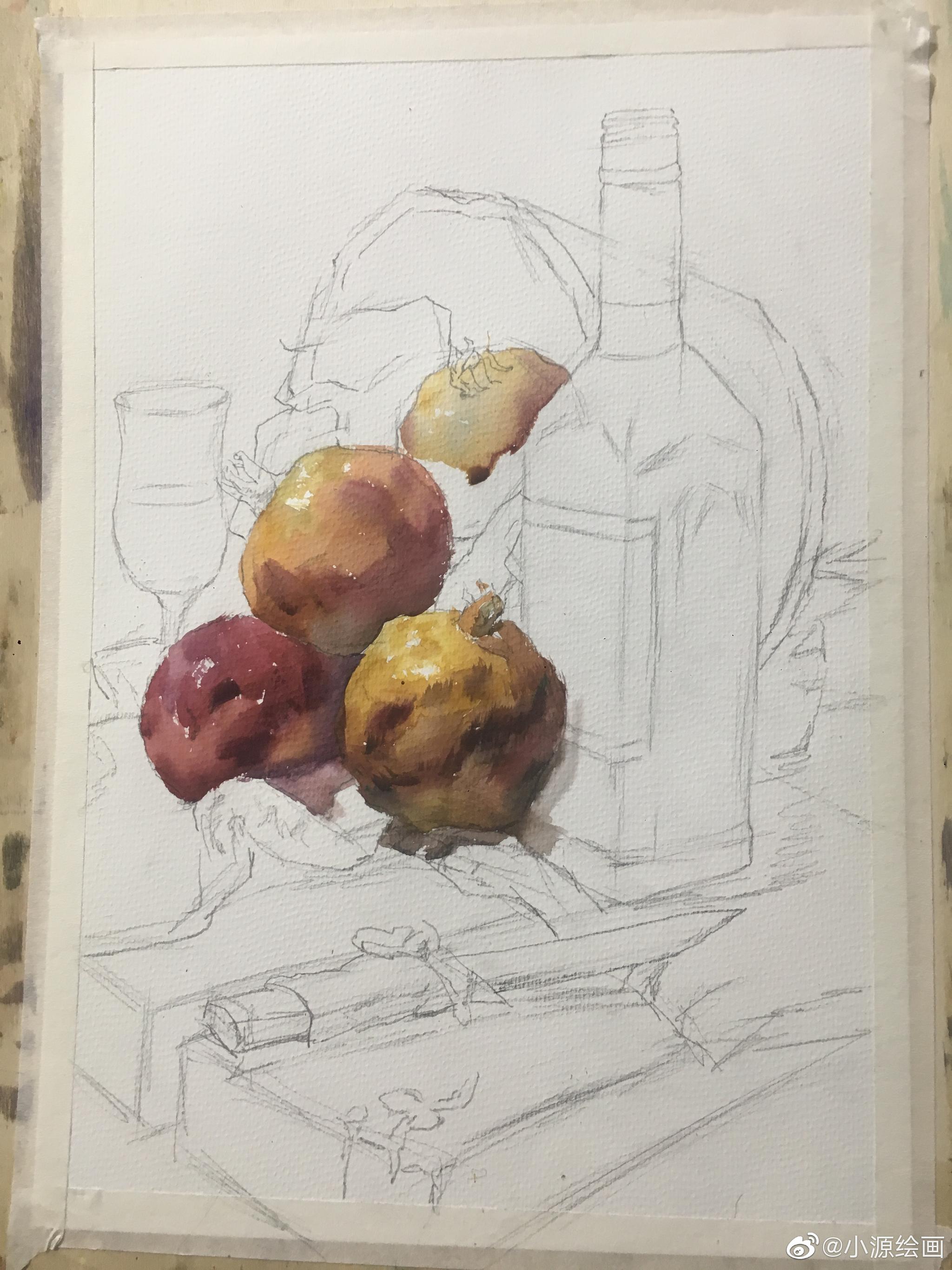 水彩静物作者 小源绘画 水彩静物作者 小源绘画
